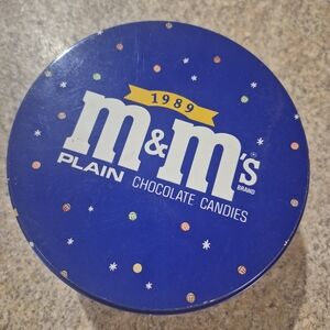 Vintage M&M Metal Tin Canister